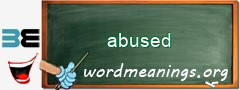 WordMeaning blackboard for abused
